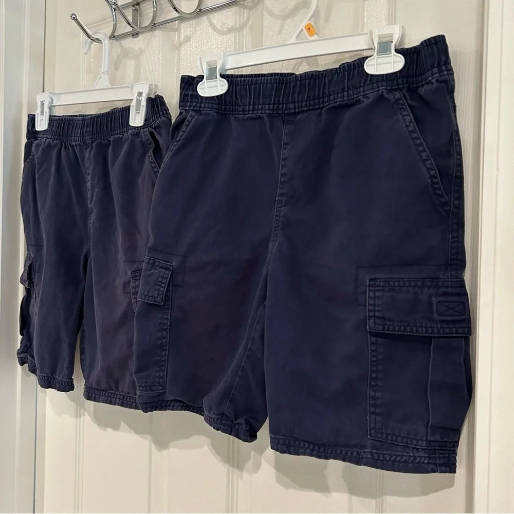 The Children's Place Boys Navy Blue Cargo Shorts Sz 10 Pull On Adjustable Waist